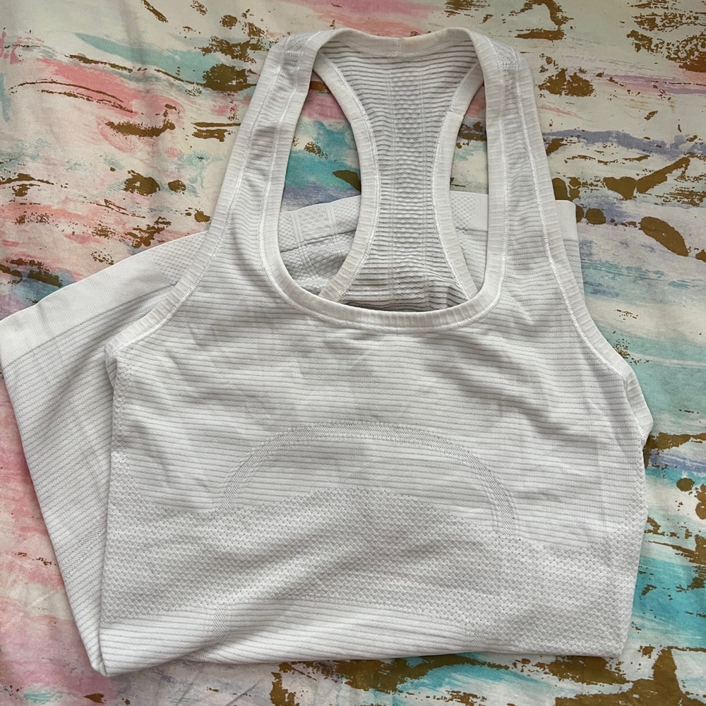 lululemon athletica White Racerback Tank Top